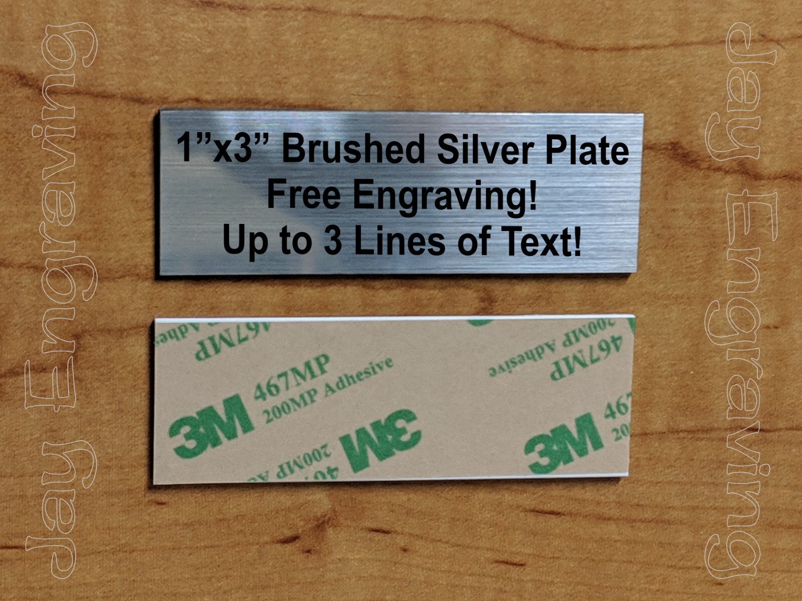 Custom Engraved 1×3 Plate – Adhesive-Backed Personalized Customized Sign Plaque