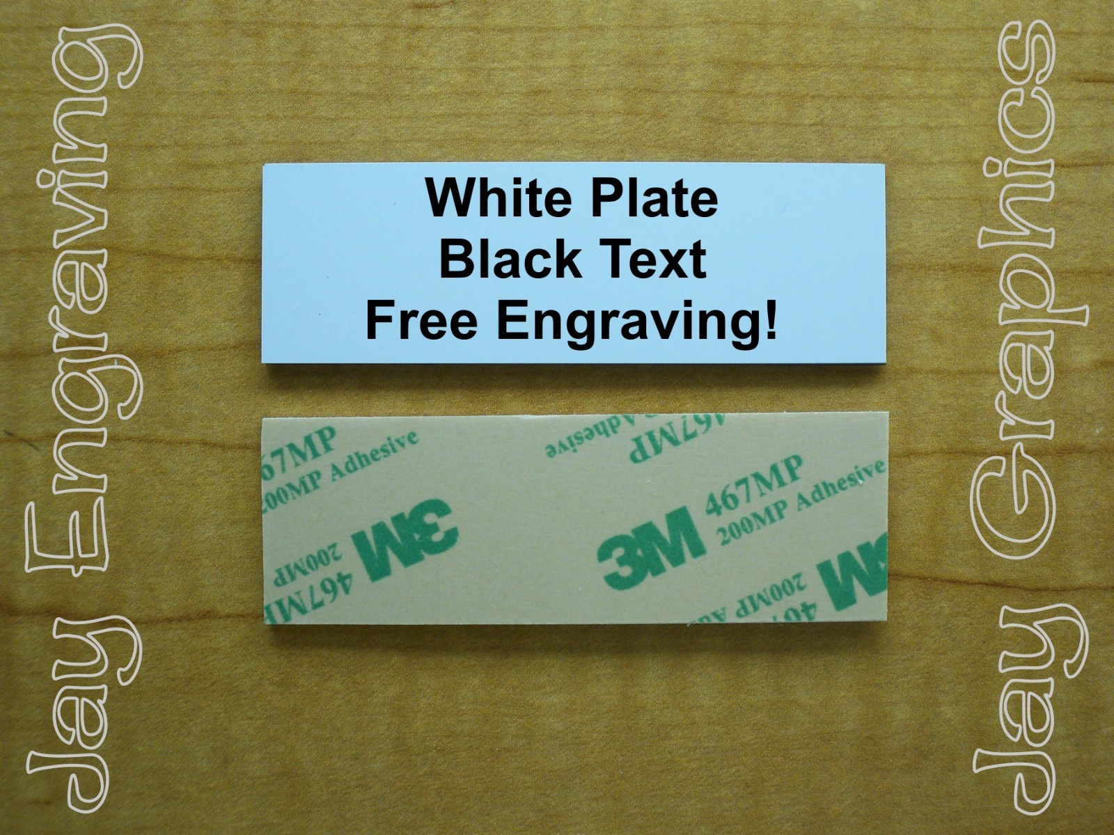 Custom Engraved 1×3 Plate Plaque Nameplate w/ Adhesive Back / Any Color!