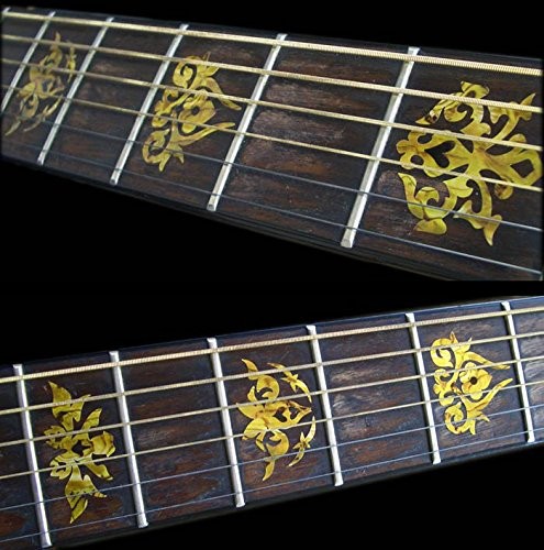 Inlay Sticker Fret Markers for Guitars & Bass – Garcia Deluxe – Ocher,F-013GD-OC
