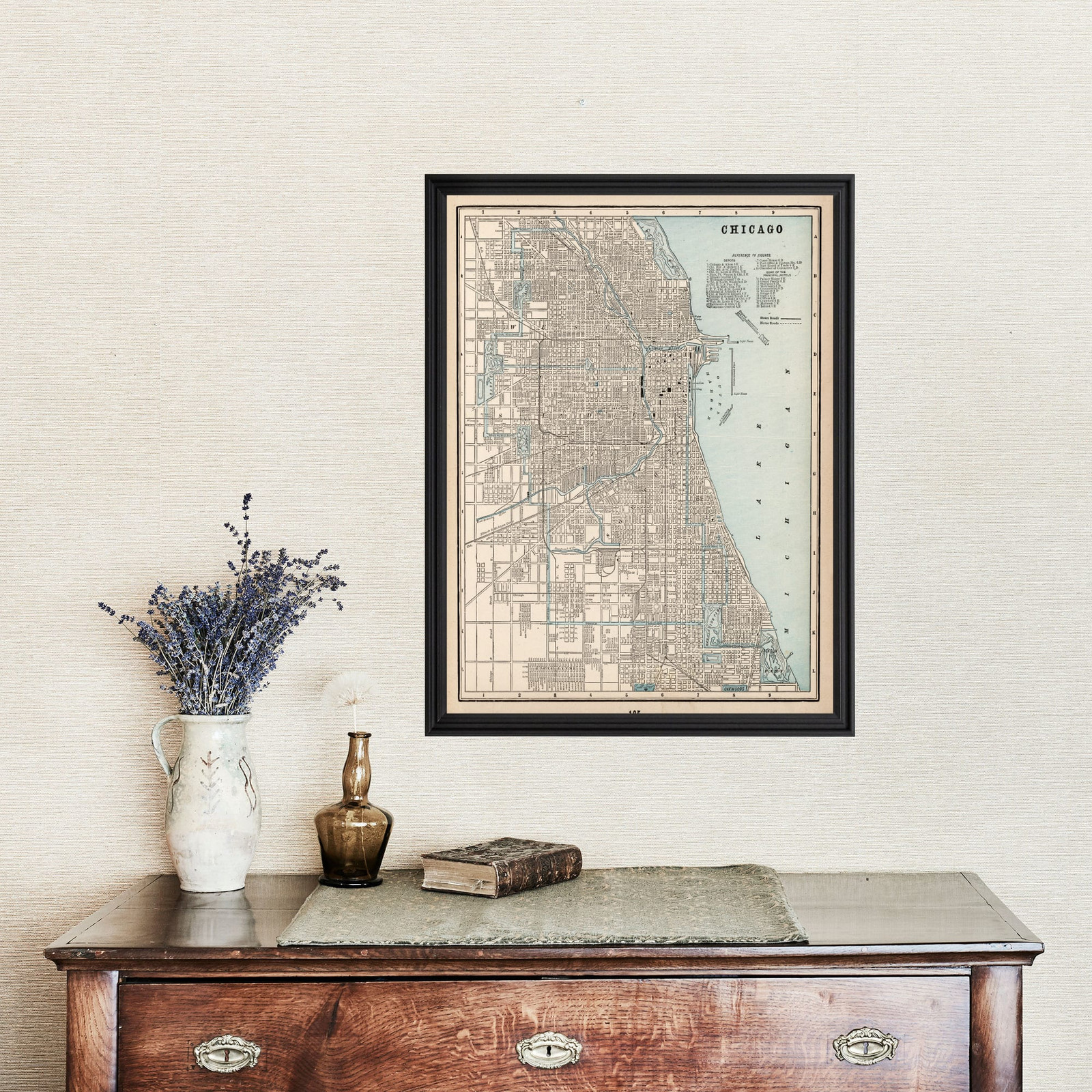 Old Map of Chicago, IL 1893 – Vintage Chicago Illinois Art