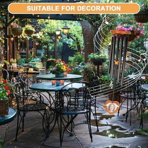 32 Inch Personalized Memorial Wind Chimes Sympathy Gifts for Loss of Loved One