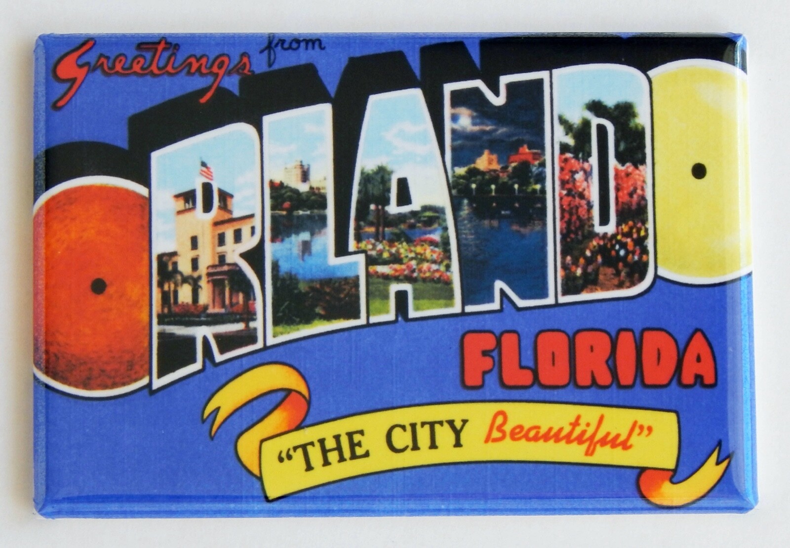 Greetings from Orlando Florida FRIDGE MAGNET travel souvenir