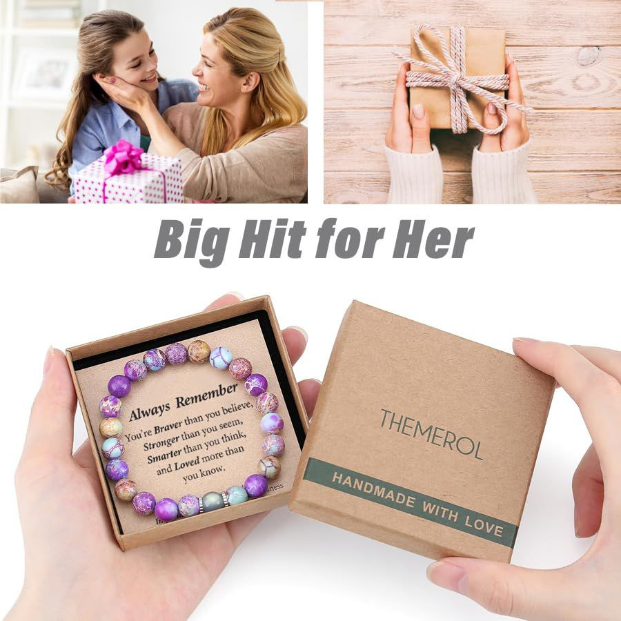 THEMEROL Teens Girl Gifts Ideas Teenage Kids Beaded Small-5.9 inches, Multi