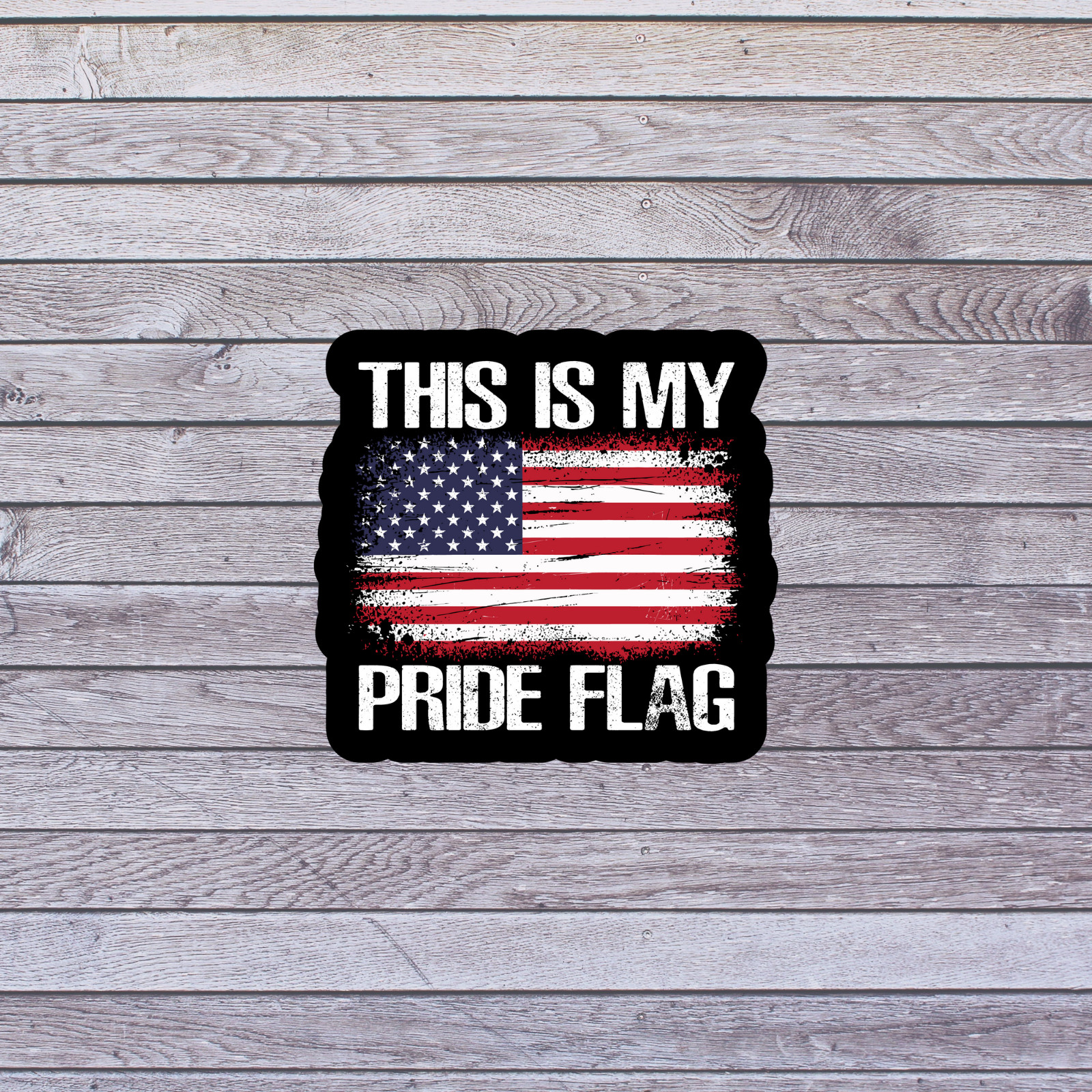 Patriotic Sticker Vinyl Decal This Is My Pride Flag American USA Freedom