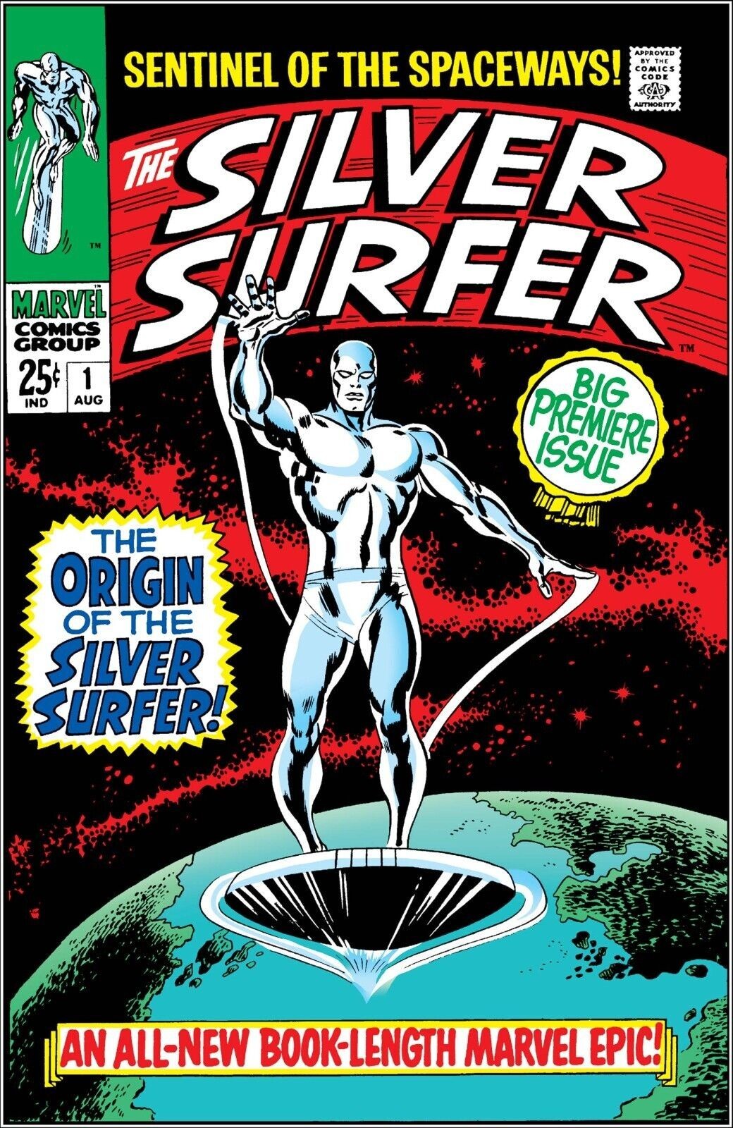 THE SILVER SURFER #1 COMIC BOOK COVER Poster print 11″x17″ home decor