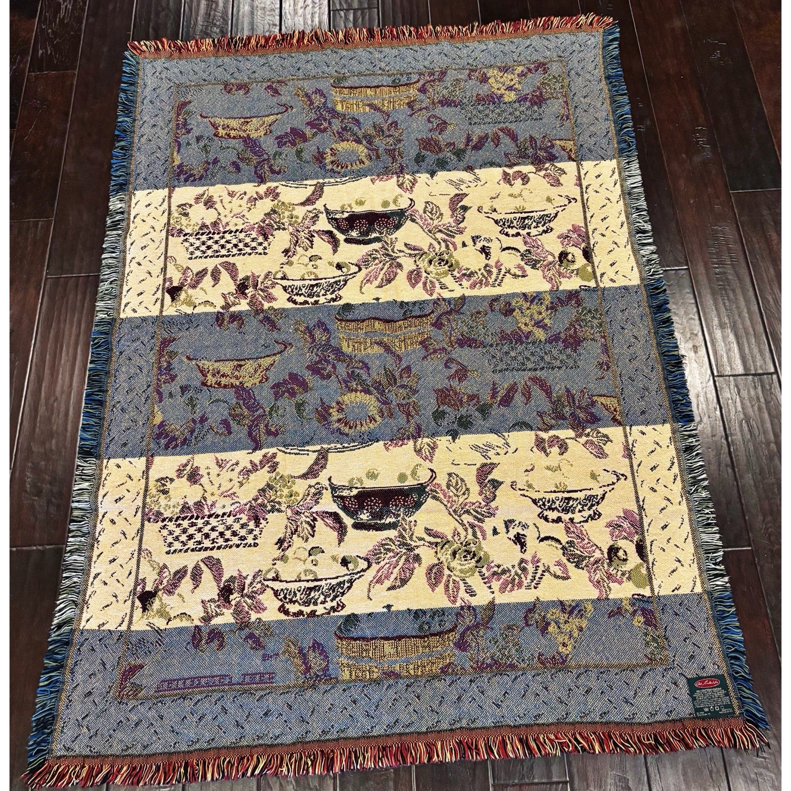 Old Salem Tapestry Throw Blanket Bob Timberlake Apple Orchard 67 X 48 Cotton