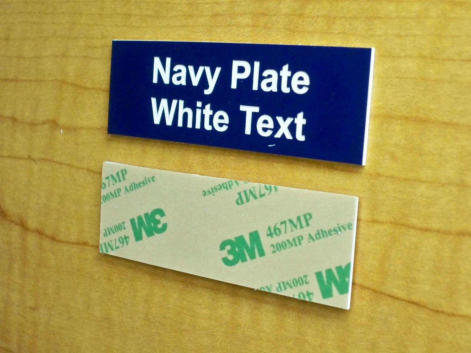 Custom Engraved 1×3 Plate w/ Adhesive | Personalized Office Wall Door Tag Badge