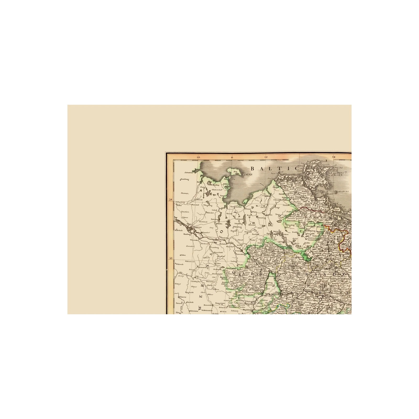 Historic Map – Upper Saxony Silesia Lusatia Germany Poland – Cary 1801