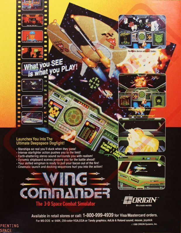 WING COMMANDER Wall Poster Vintage Retro Promo Video Game 001 – POSTER 20×30