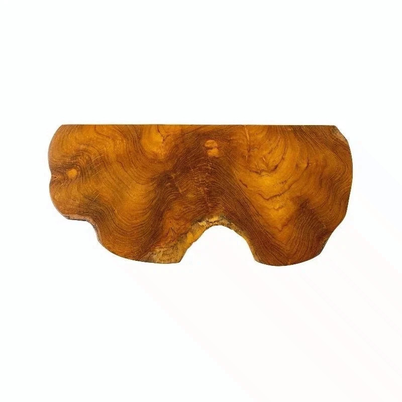 Set of 3 Live Edge Teak Floating Shelves Reclaimed Wood Wall Decor Handmade