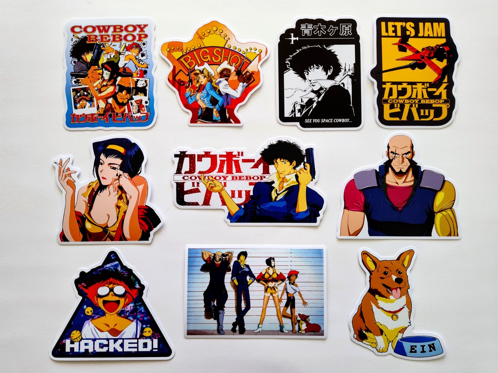 Cowboy Bebop Vinyl Sticker Lot (10 Stickers) anime fullmetal alchemist trigun