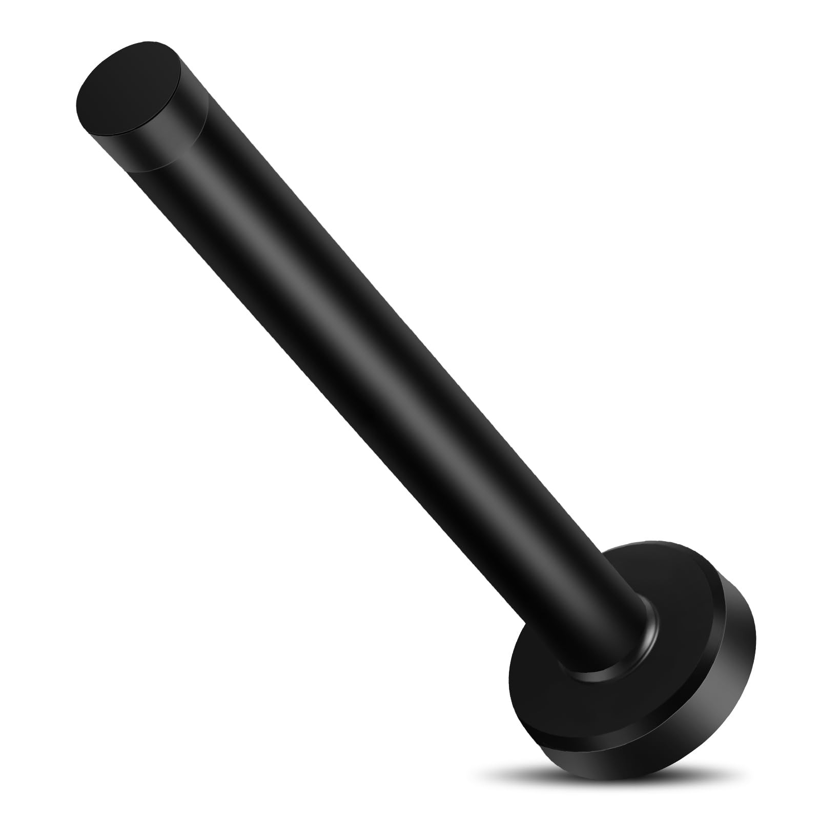 8 Inch Door Stop, Extra Long Stopper, Wall Mounted, Black 8 Inch,