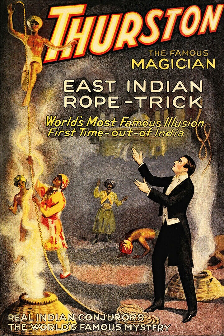 365286 Magic Magician Thurston East India Illusion Rope Trick Poster
