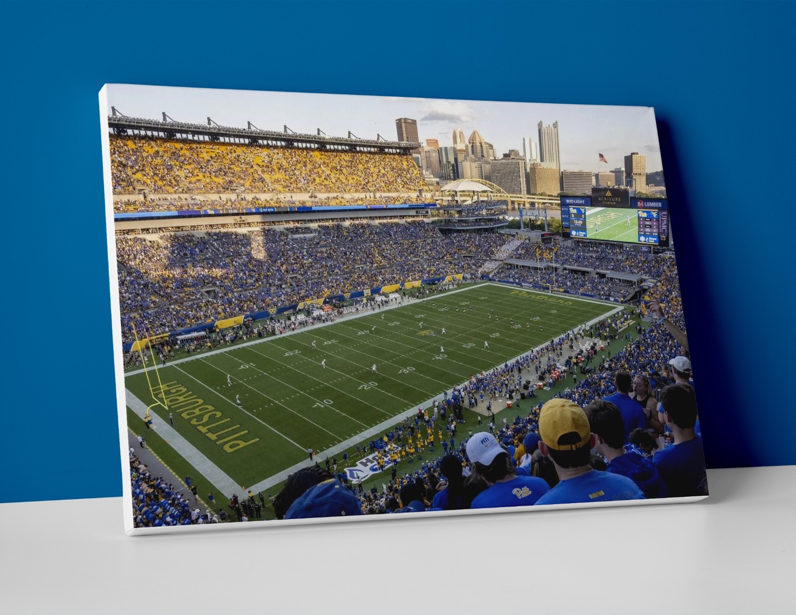 Pitt Football Stadium Poster or Canvas – Pitt Panthers Football Wall Art Decor