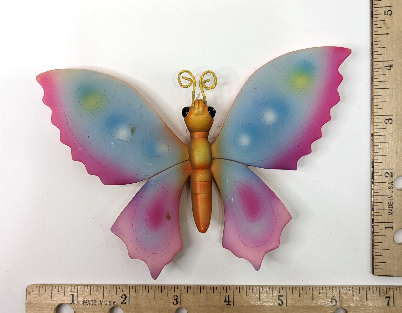 Butterflies (5-½ x 4”) & Dragonfly (7 x 4”) 3 pc Lot Resin Wall Hanging Decor