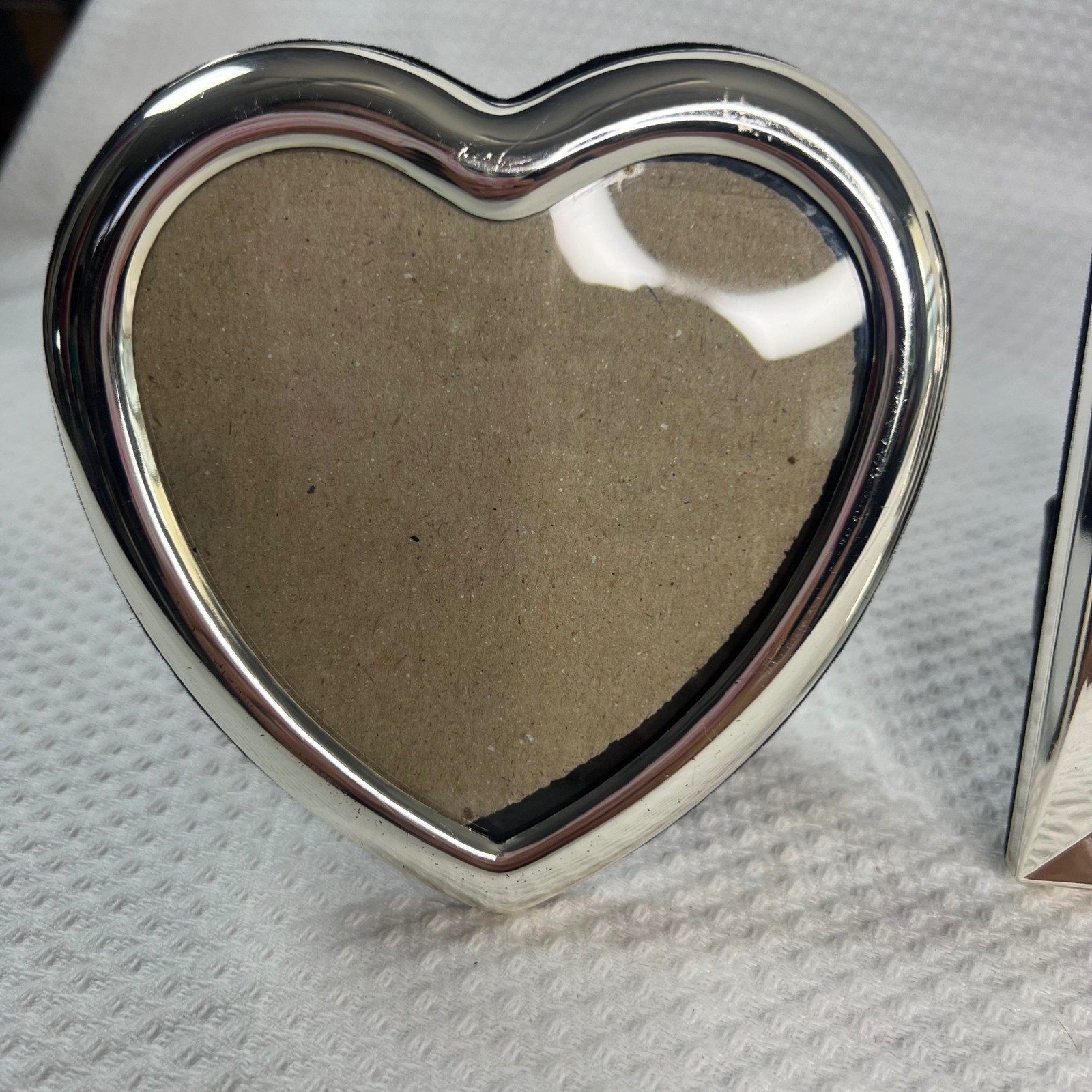 Prinz & Downing Street Silver Metal Picture Frames Set of 3 Heart & Square 4×4