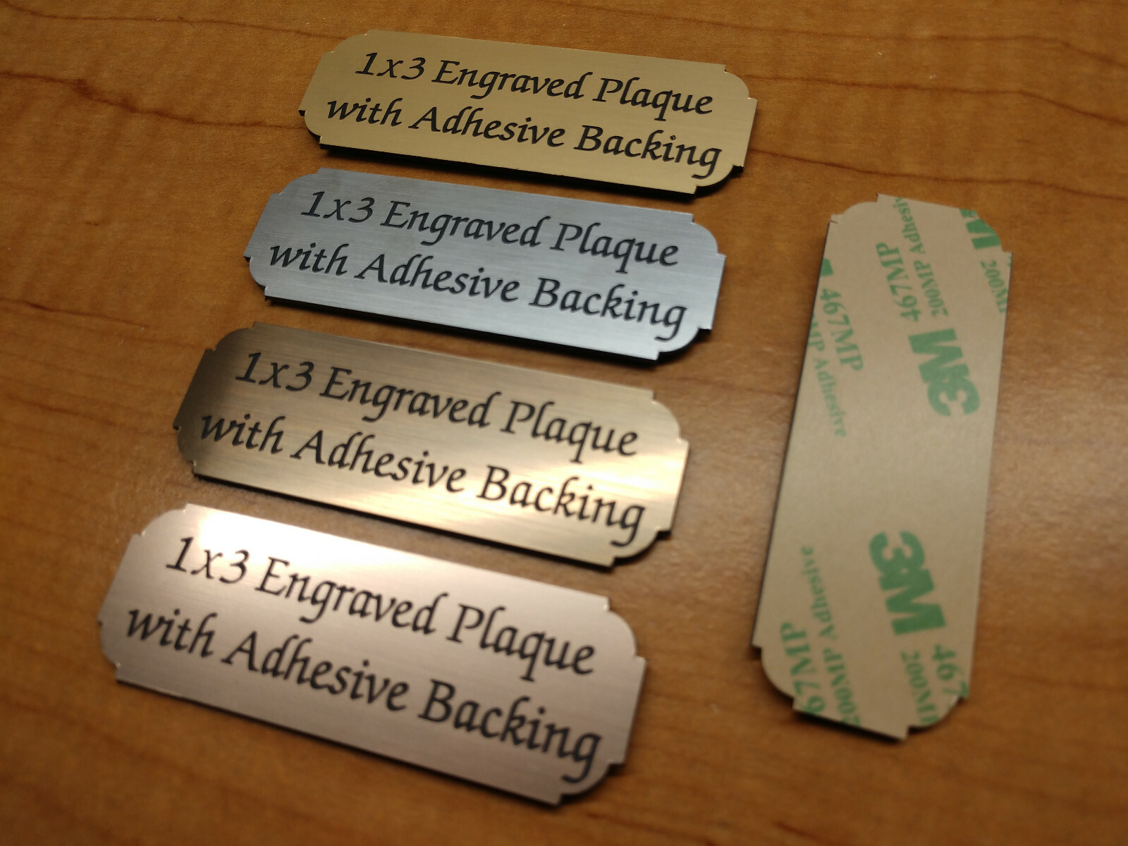 Custom Engraved 1×3 Plaque | Personalized Memory of Sign Calligraphy Script Font