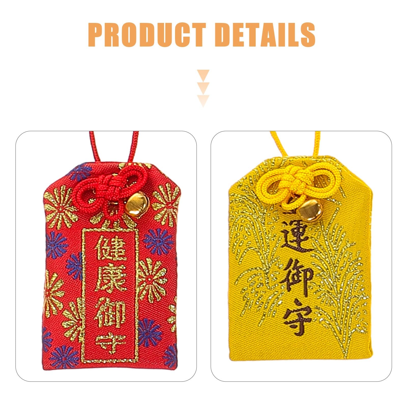 10 Pcs Japanese Omamori Lucky Charms Japanese Blessing Bag Amulet for Car Home