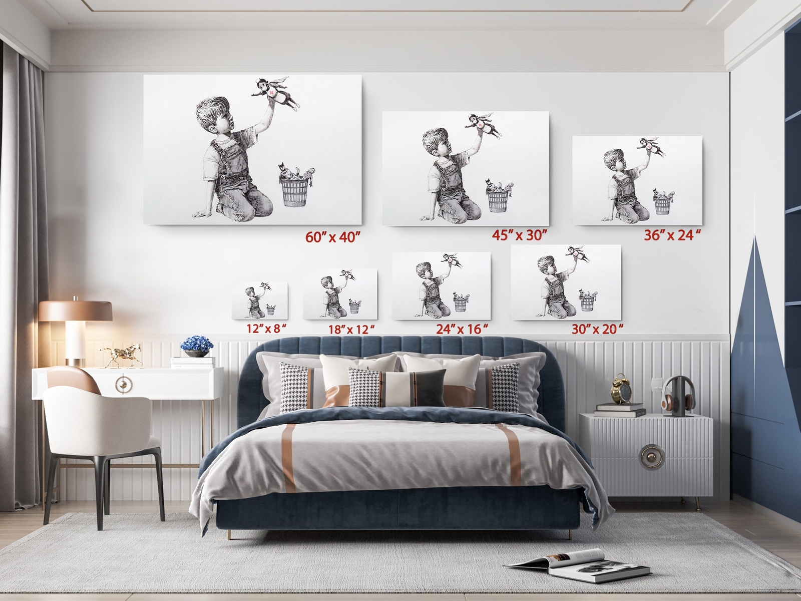 Banksy Game Changers Healthcare Workers – Canvas Ready To Hang Home Decor