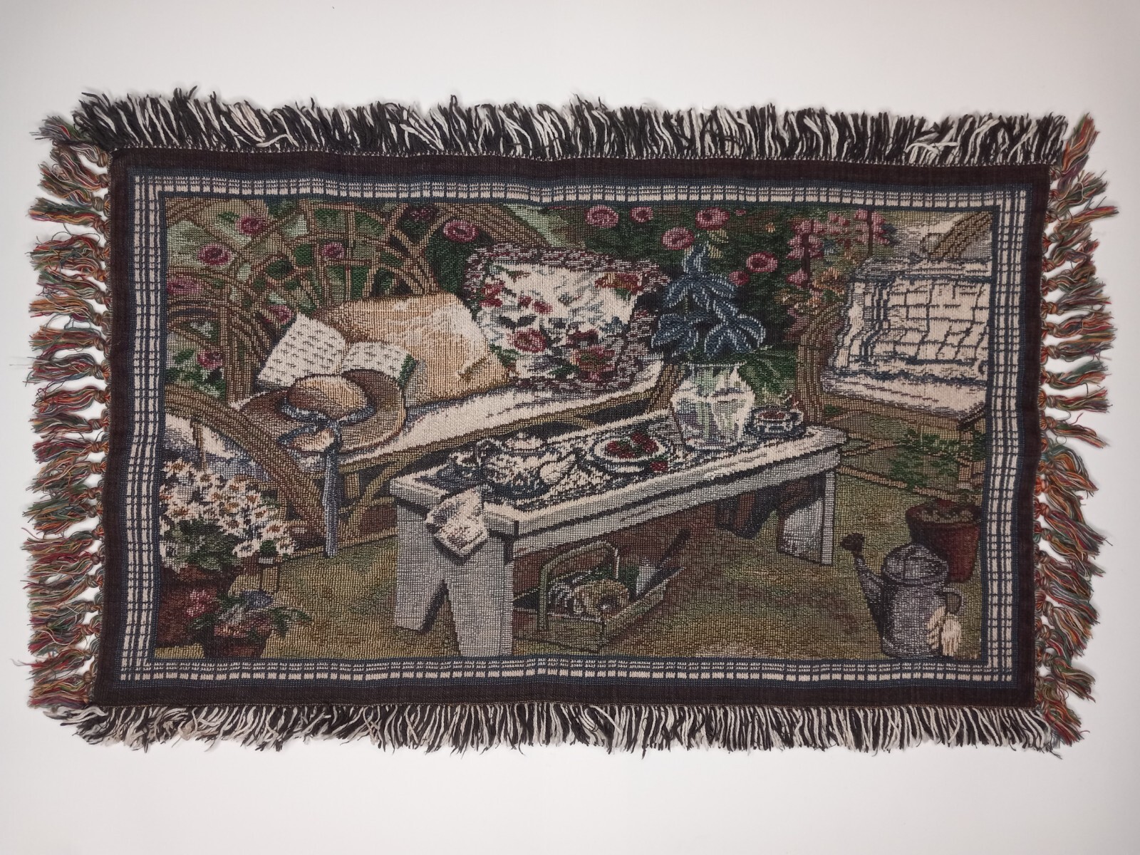 Living Room Tapestry Throw Double Weave 20″x32″ Unknown Artist
