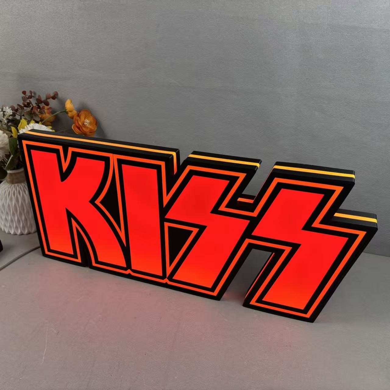 Kiss Topper Logo Led Lightbox Pinball Arcade Decor for Kiss Pinball Machine