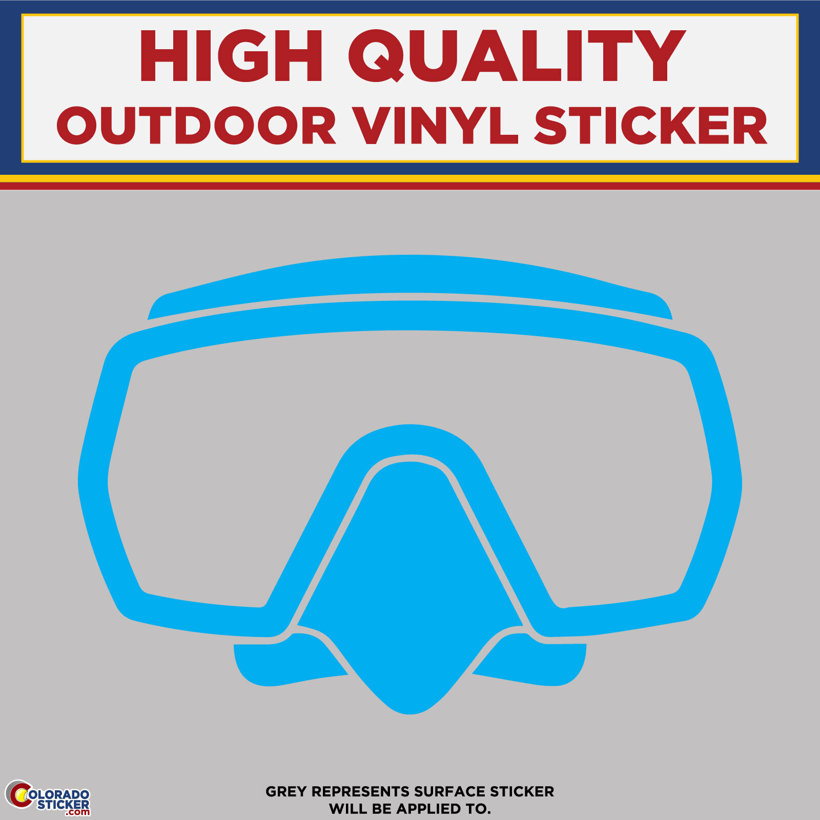 Scuba Mask Die Cut, High Quality Vinyl Stickers