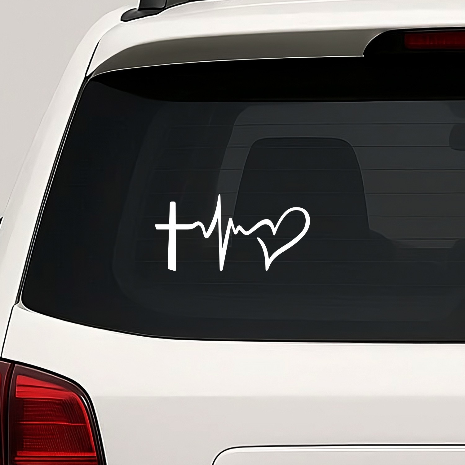 Faith Hope Love Vinyl Die Cut Decal Sticker – Cross Lifeline Heart Christian