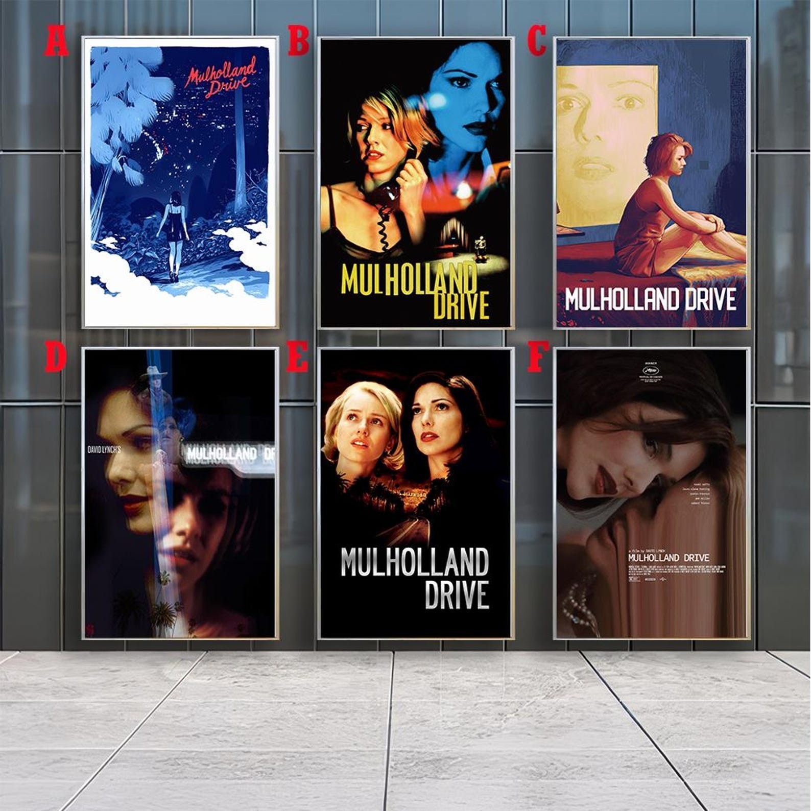 Mulholland Drive Movie Poster Print – David Lynch Neo-Noir Film Wall Art