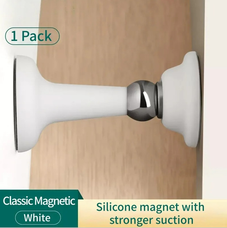 1pc No Drill Silicone Door Stopper Strong Suction Floor Protector – NEW
