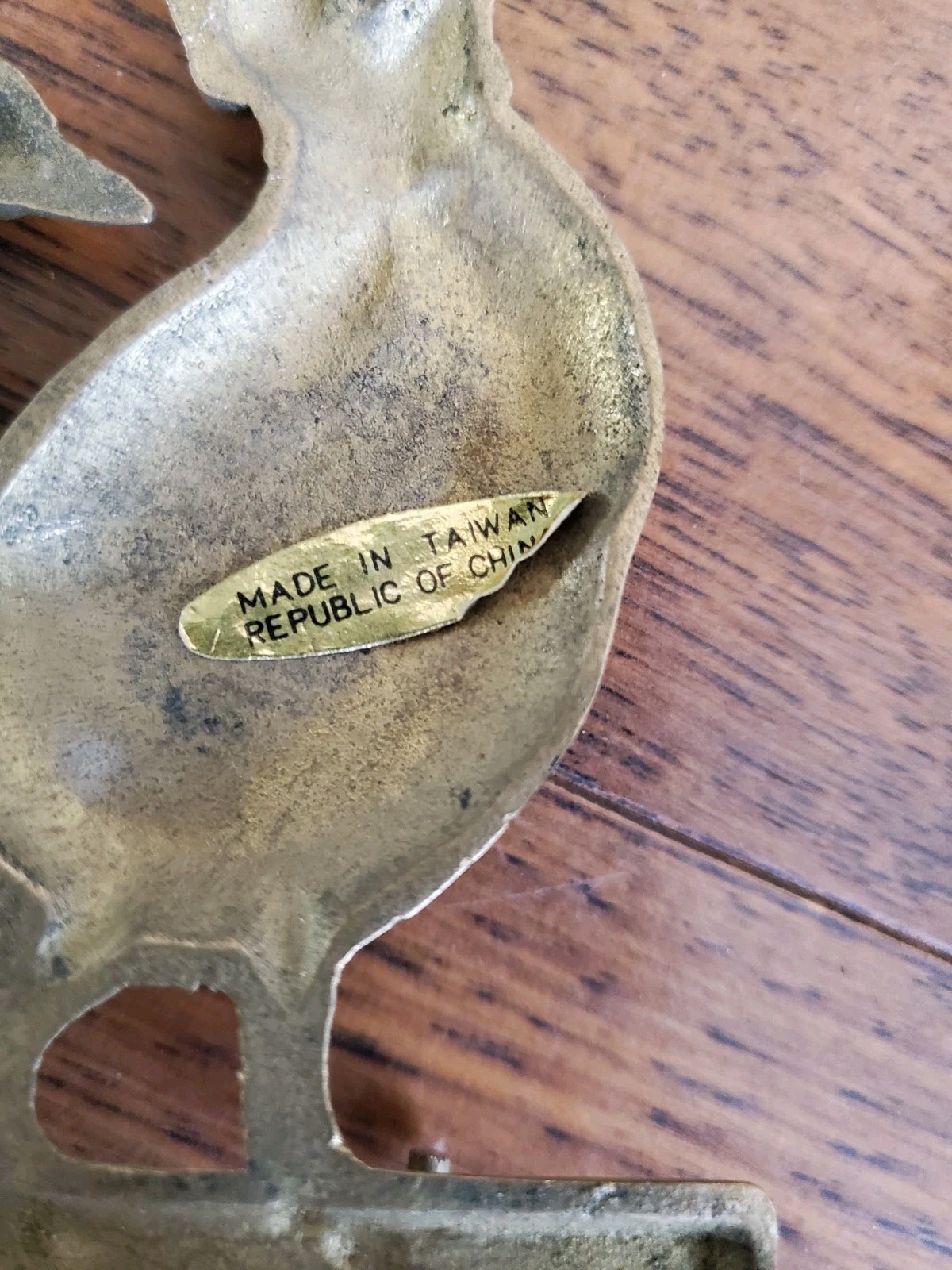 Vintage Upper Deck 1987 Solid Brass Goose Wall Hook Coat Rack Farmhouse Decor