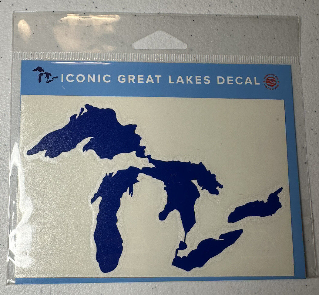 Michigan Great Lakes Window Vinyl Sticker Decal – Royal Blue Solid Color