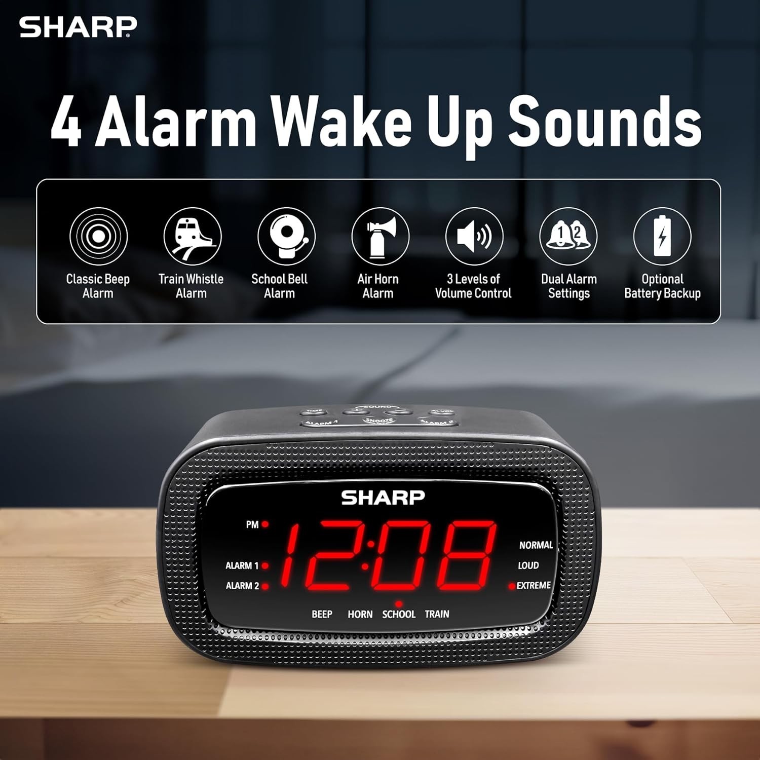 Extra Loud Alarm Clock Bed Shaker for Heavy Sleepers Hearing Impaired Deaf Teens