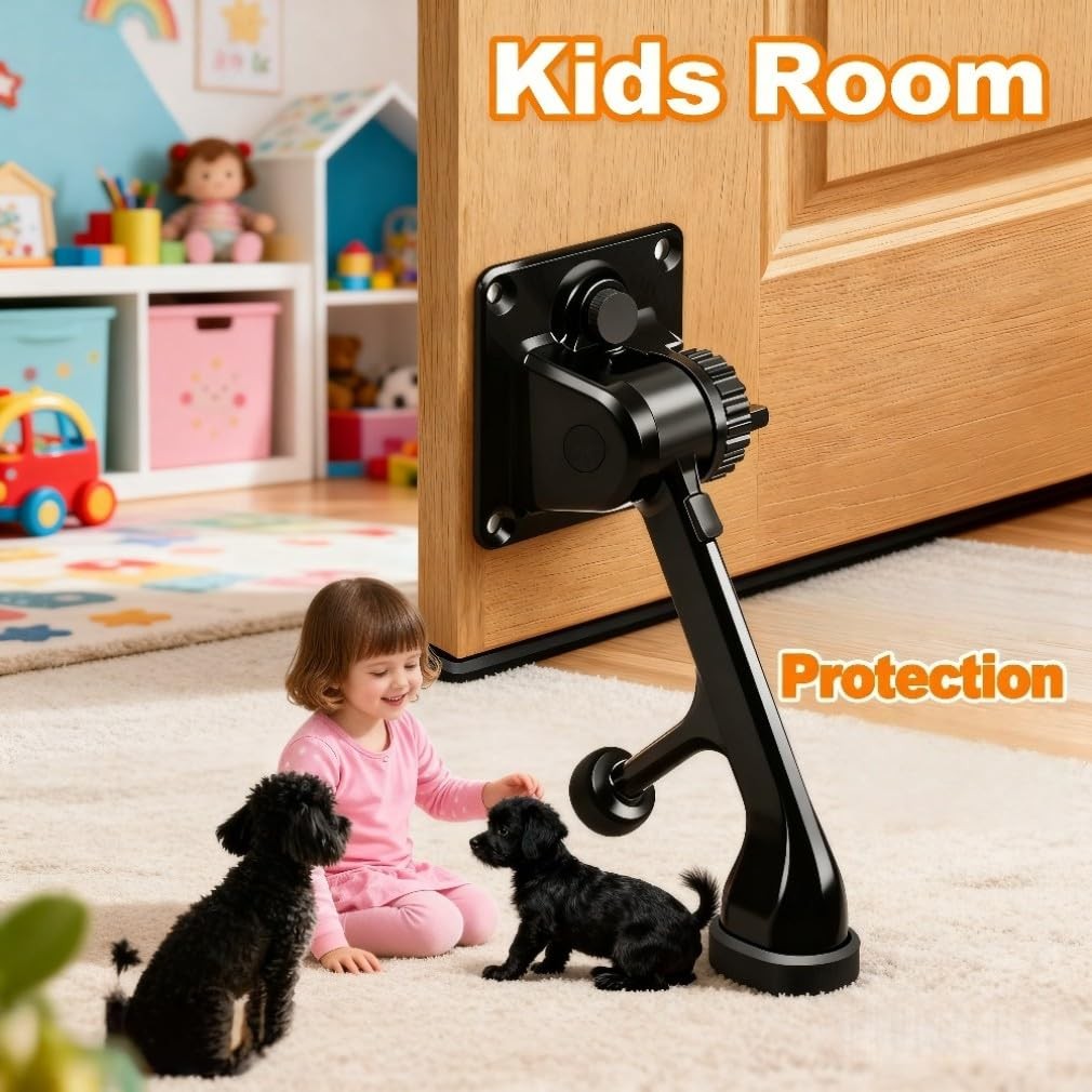 2In1 Kick Down Door Stopper And Holder Heavy Duty Suction Base NonSlip