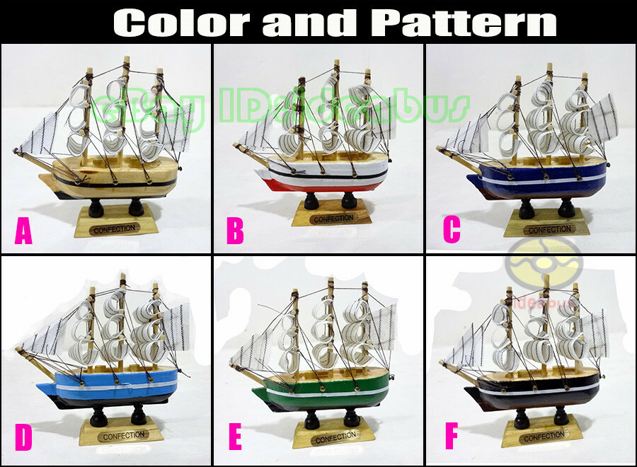 1/6/12/24/48pcs Wood Model 4″Length Sailing Boat Tall Ship Sailer Nautical decor