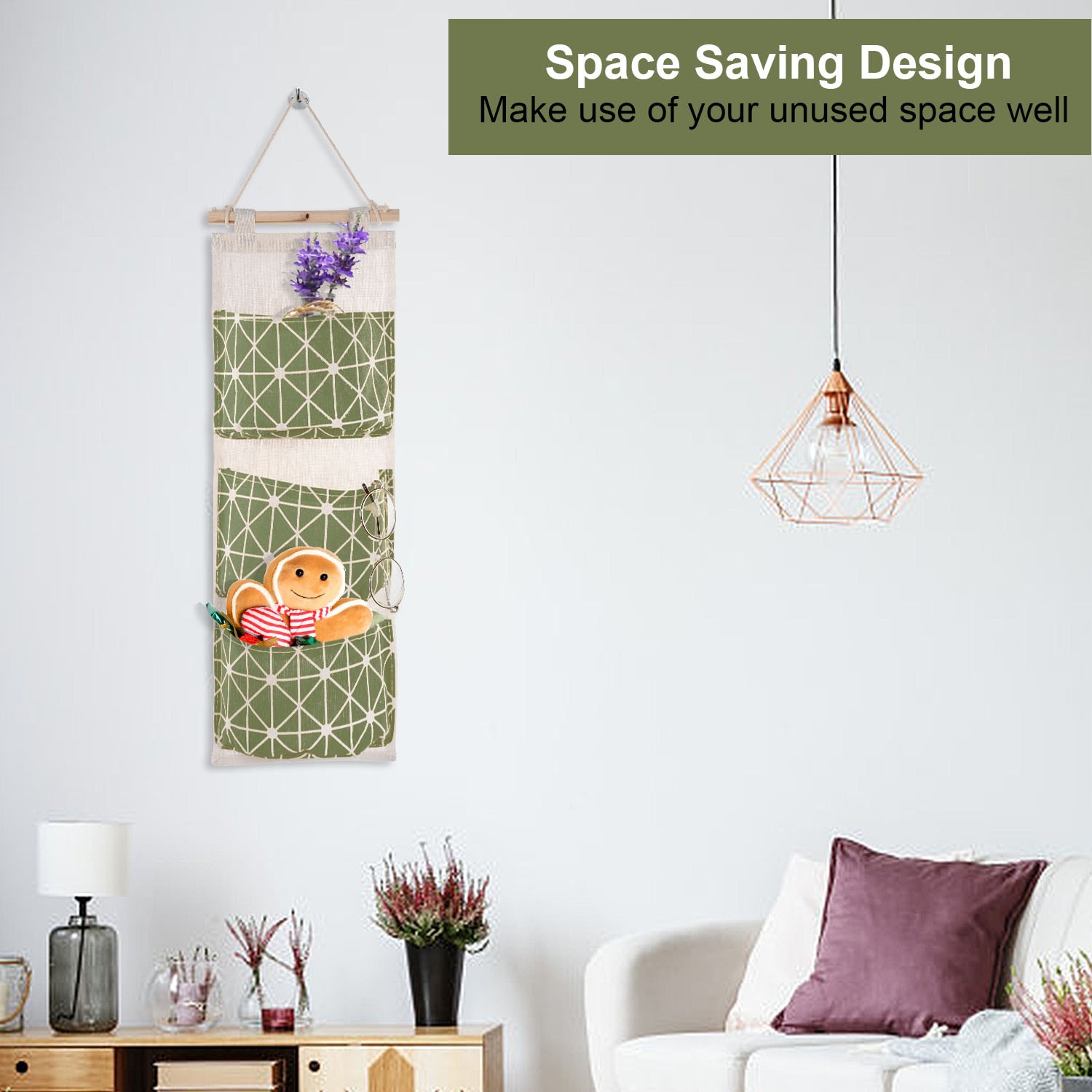 1Pc Wall Mounted Storage Bag Door Closet Hanging Storage Bag Organizer Waterproo