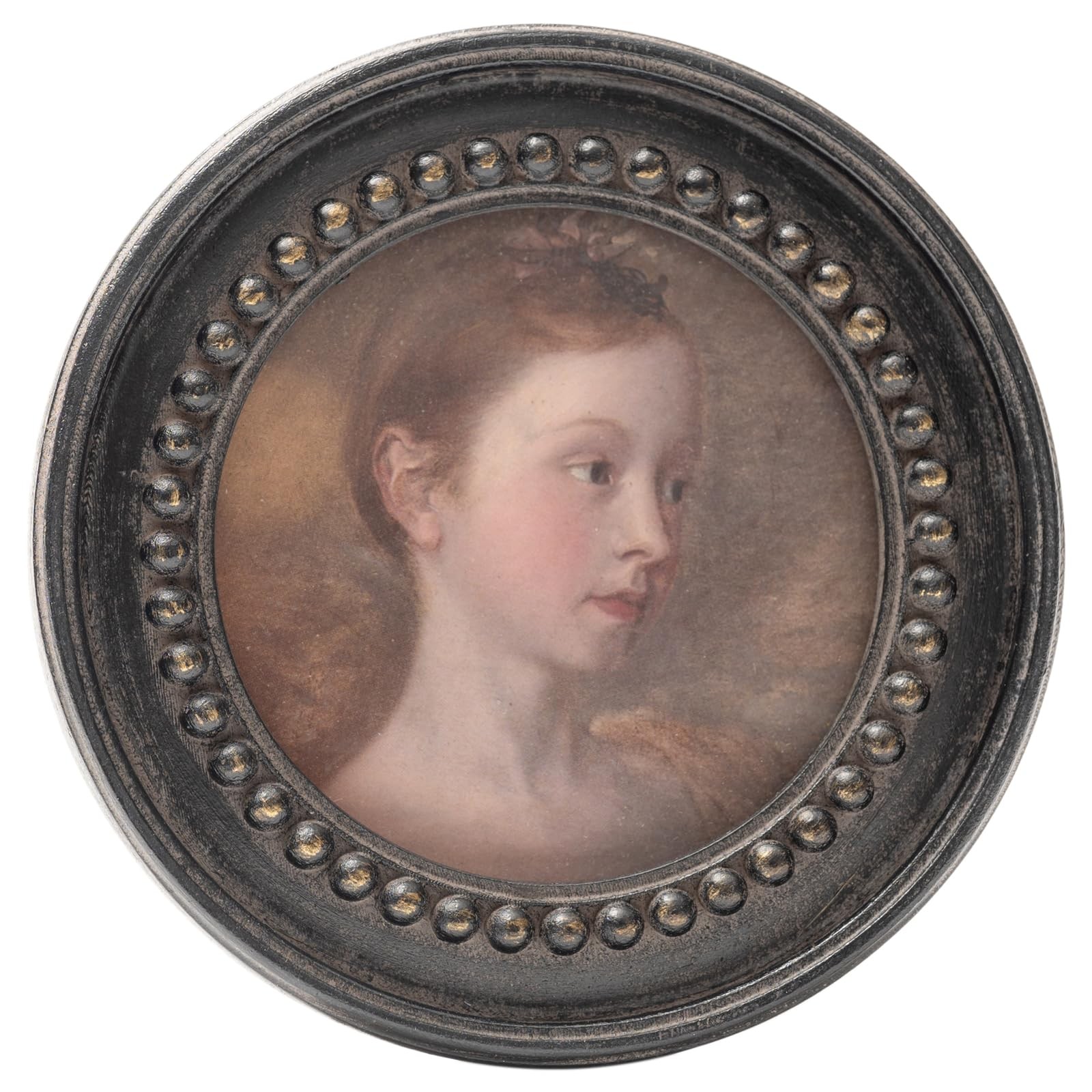 Small Round Vintage Picture Frames 3×3 – Antique Wallet Size Picture Frames 3…