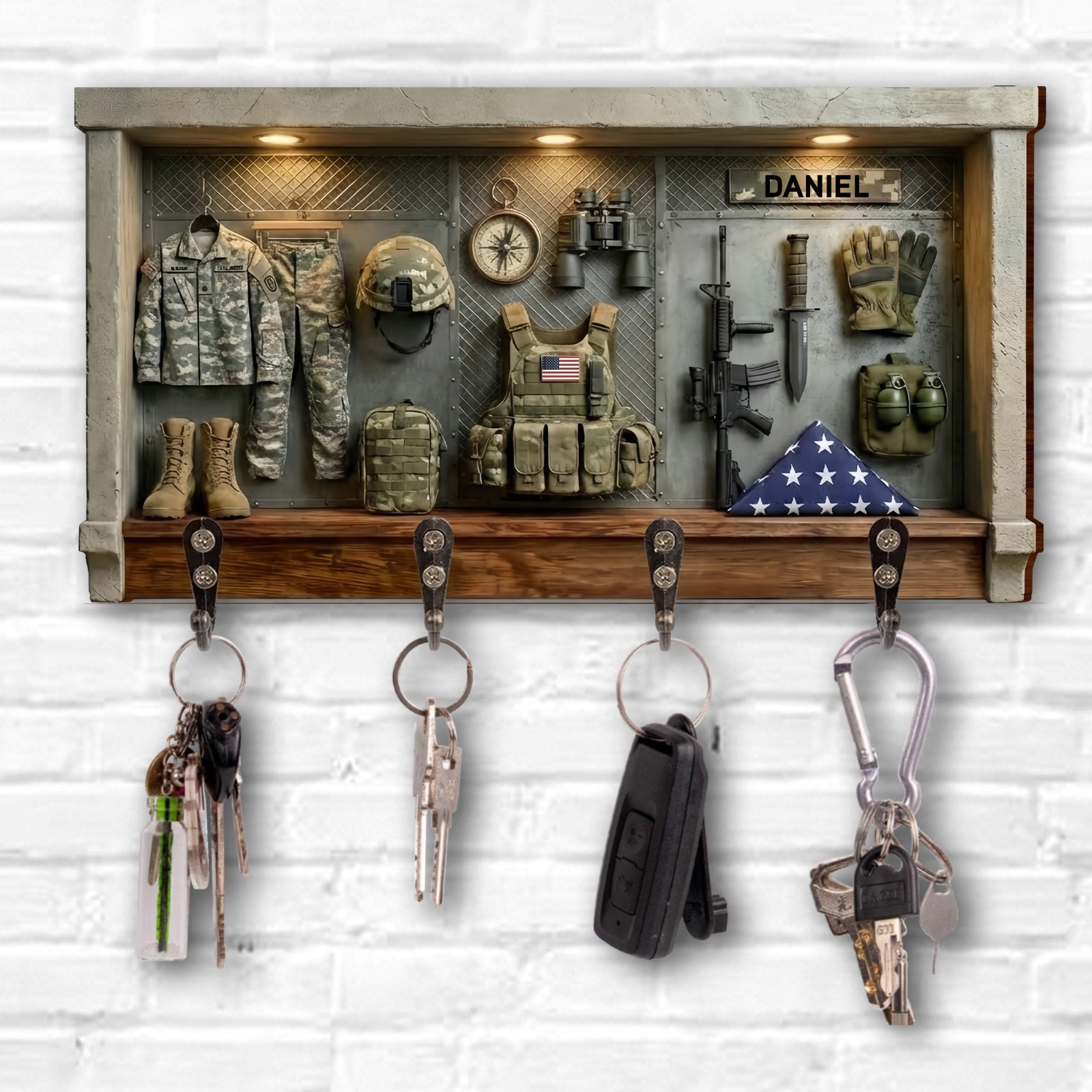 A Hero’s Journey Military Uniform And Tactical Gear Personalized Key Holder