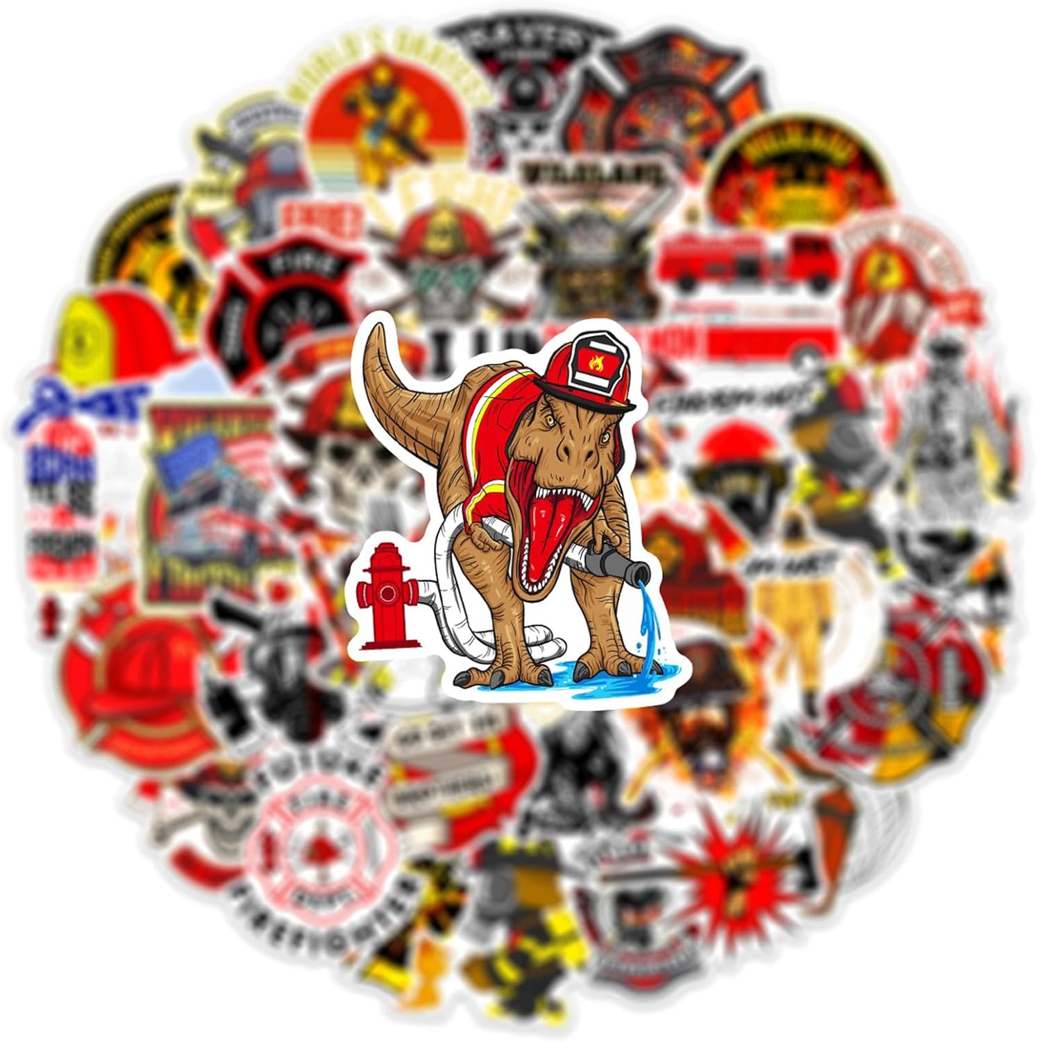 50Pcs Funny Firefighter Stickers for Adults — Fireman Stickers and Decals for