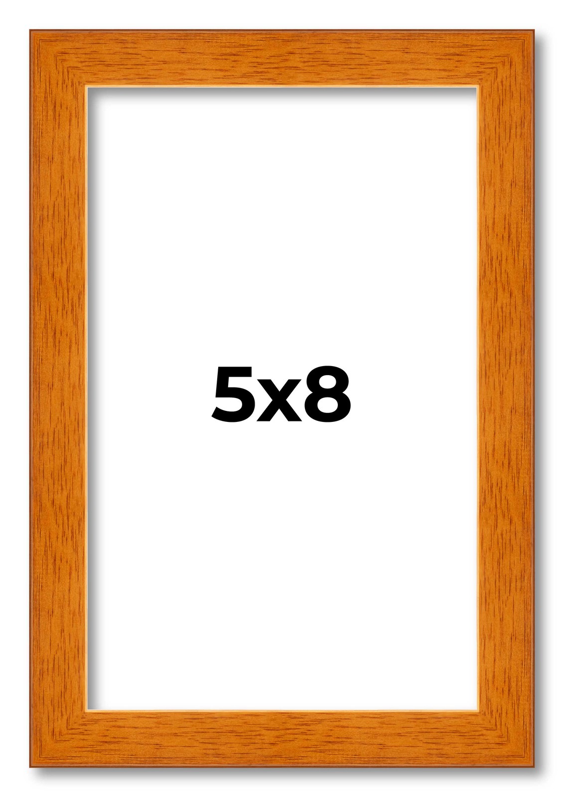 5×8 In Honey Brown Real Wood Picture Frame Width 0.75 inches | Interior Frame De