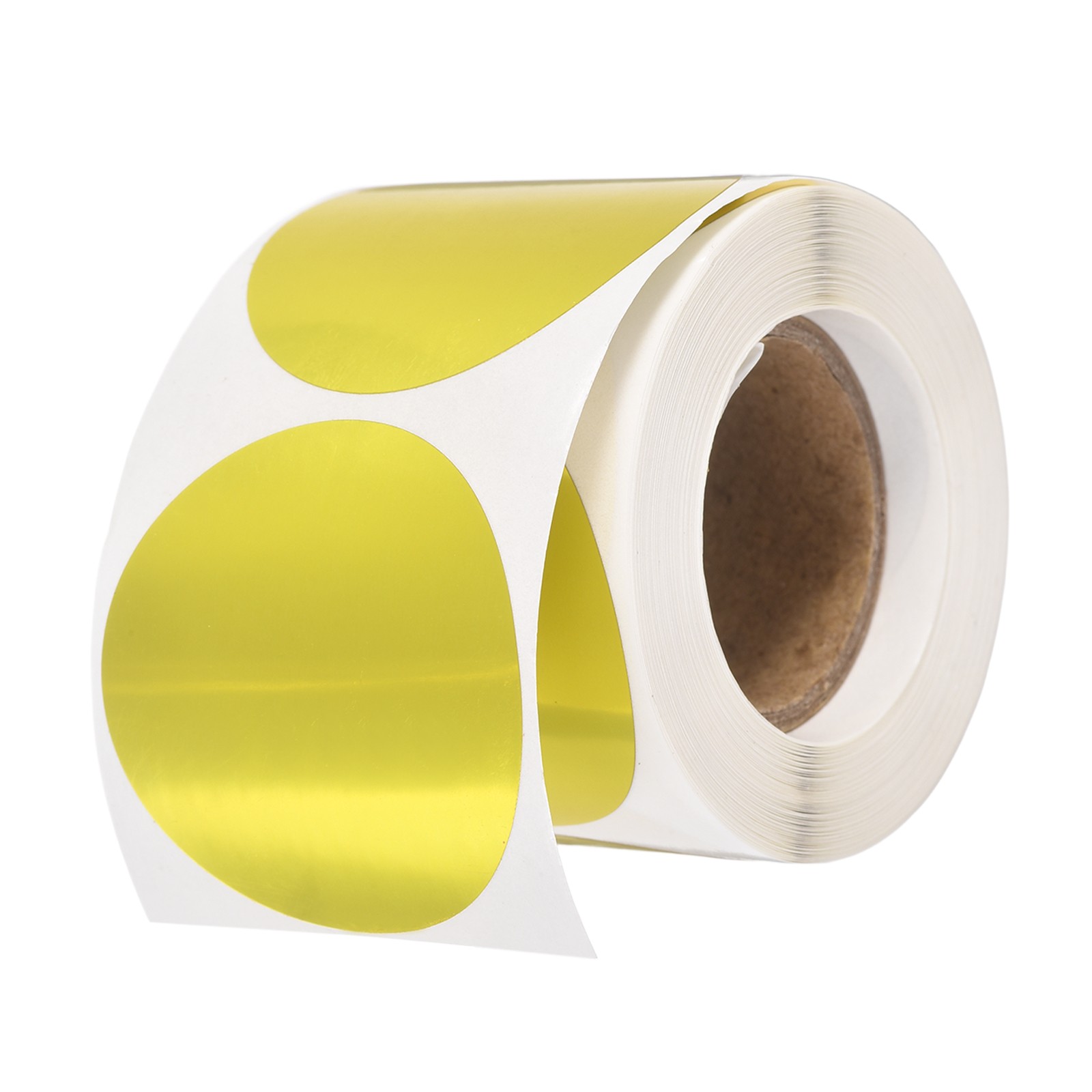 200pcs Round Thermal Label 1.5×1.5″ Self-Adhesive Thermal Stickers Gold