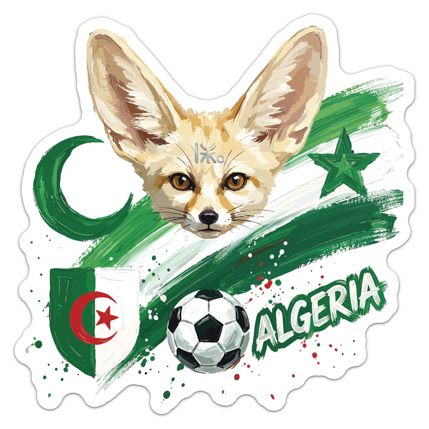Algeria National Team Flag Football Soccer Sticker Car Bumper Vinyl Decal