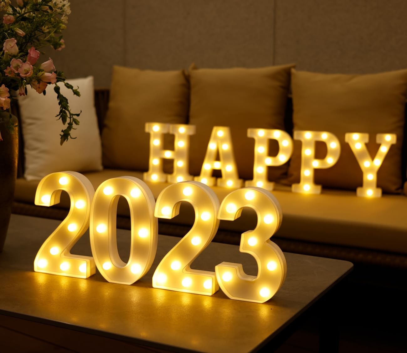 LED Marquee Numbers, Small Light Up Numbers for Party, 8.58 Inch Battery Powe…