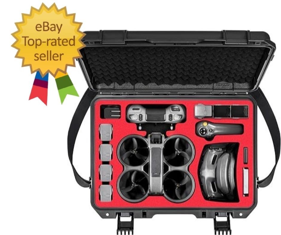Avata 2 Case,Waterproof Carrying Hard Case for DJI Avata 2 Fly More Combo with D