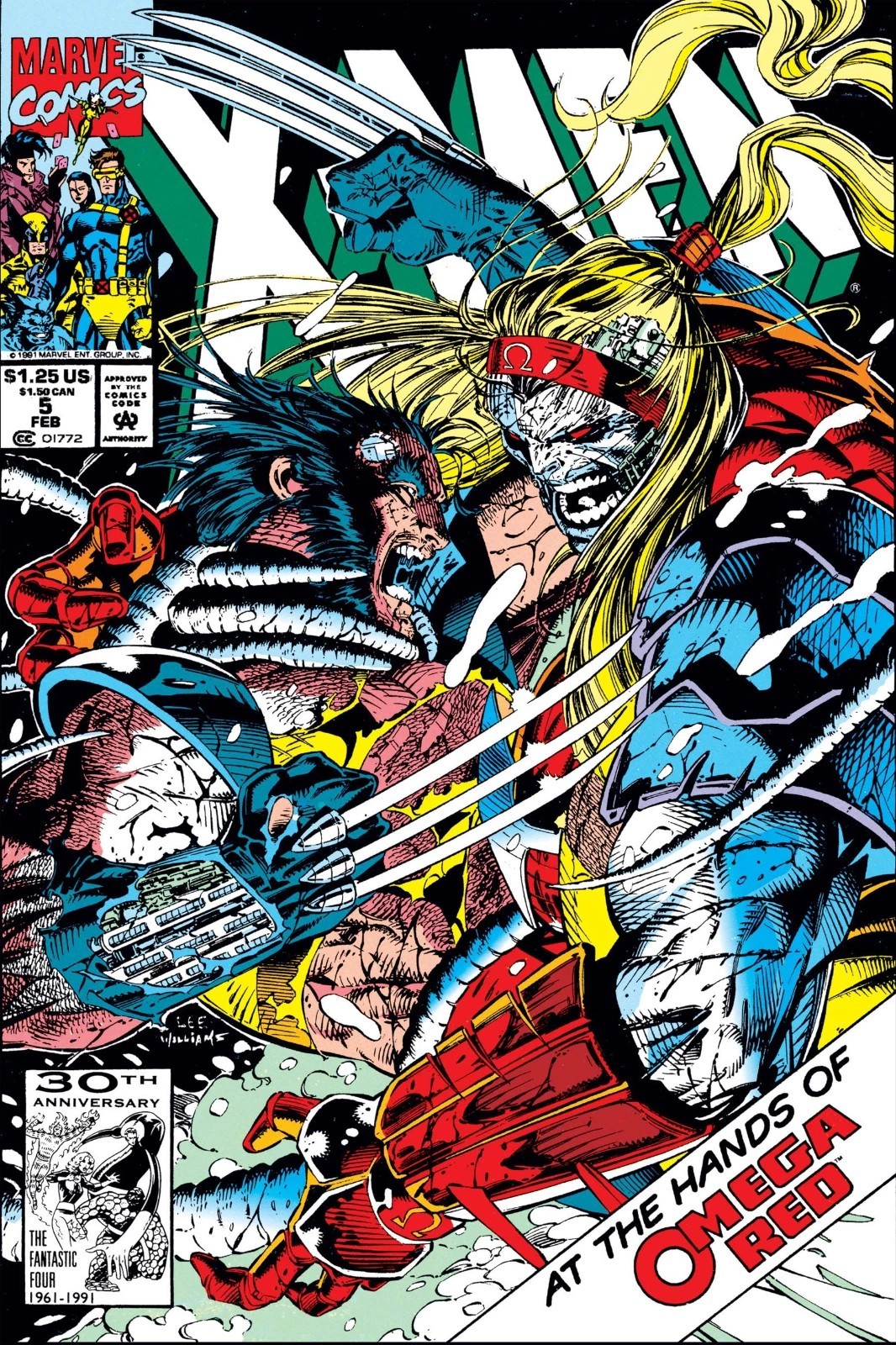 X-Men 90’s Comic Book #5 Wolverine vs Omega Red Cover Poster print 16″x24