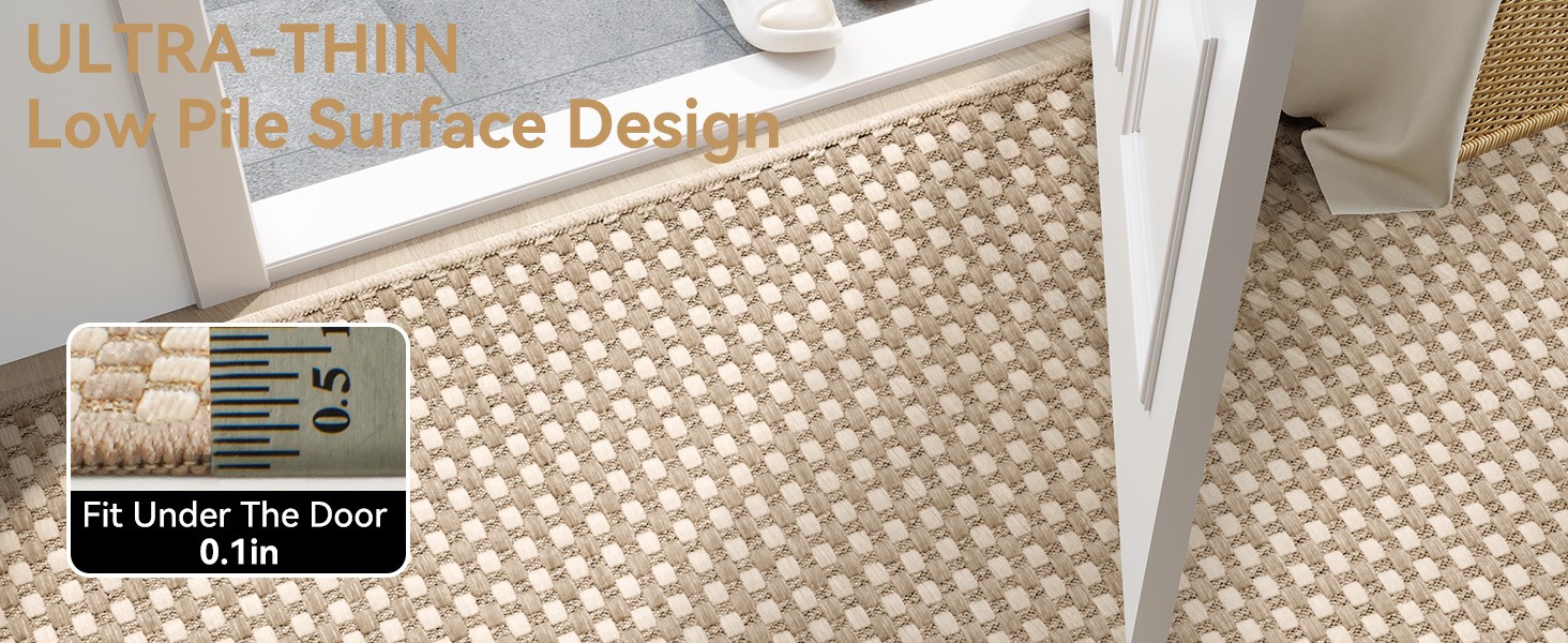 2×10 ft Hallway Runner Rug Extra Long Boho Woven Kitchen Runner Rugs Mat Non