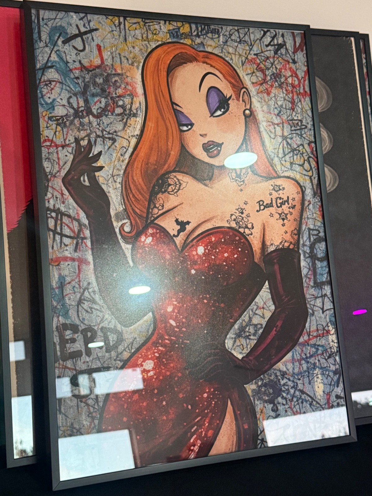 Jessica Rabbit Inspired Graffiti Wall Art – 14×20 Original Art By ME3G