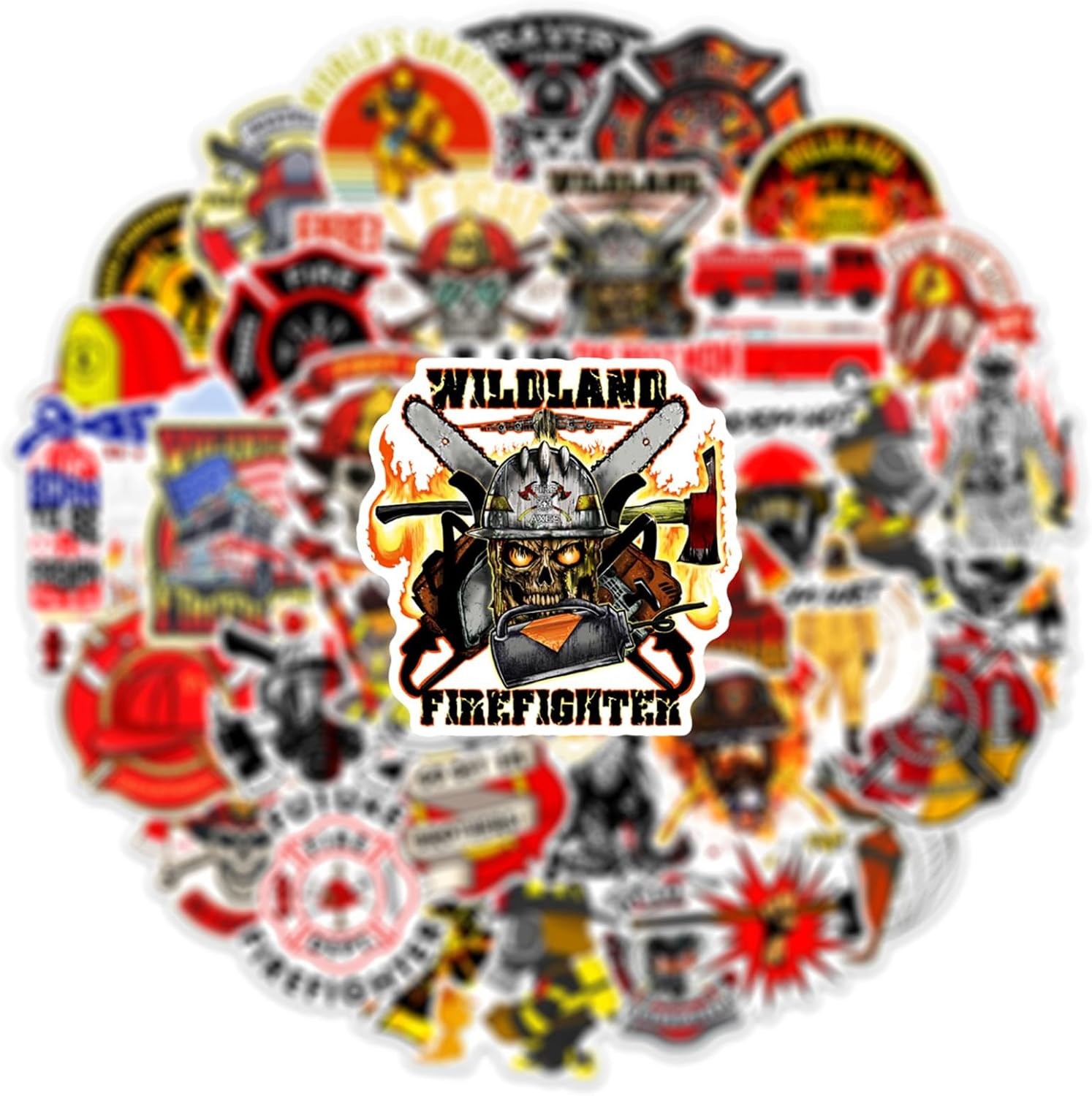 50Pcs Funny Firefighter Stickers for Adults — Fireman Stickers and Decals for