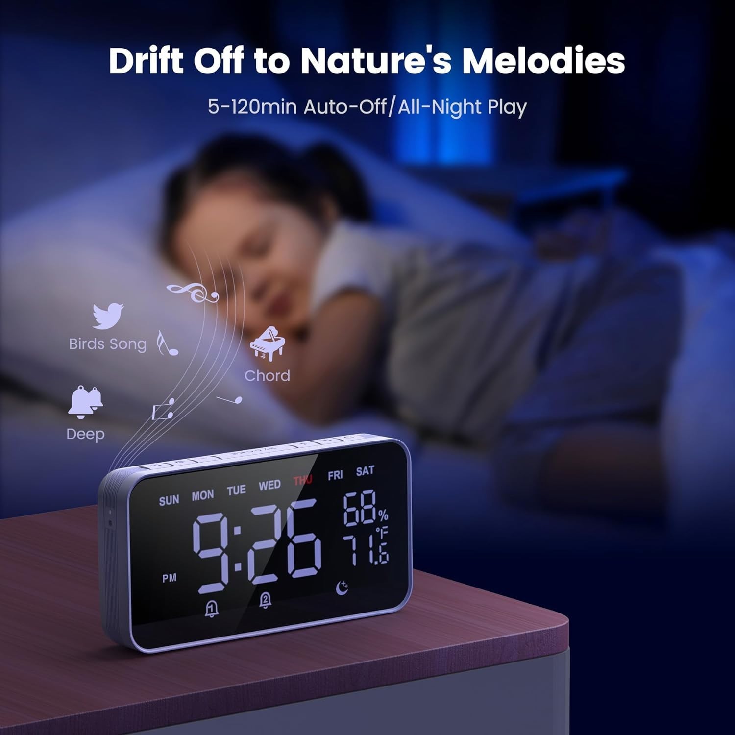 Bed Shaker Loud Alarm Clock for Heavy Sleepers Adults, Vibrating Dual Alarm C…