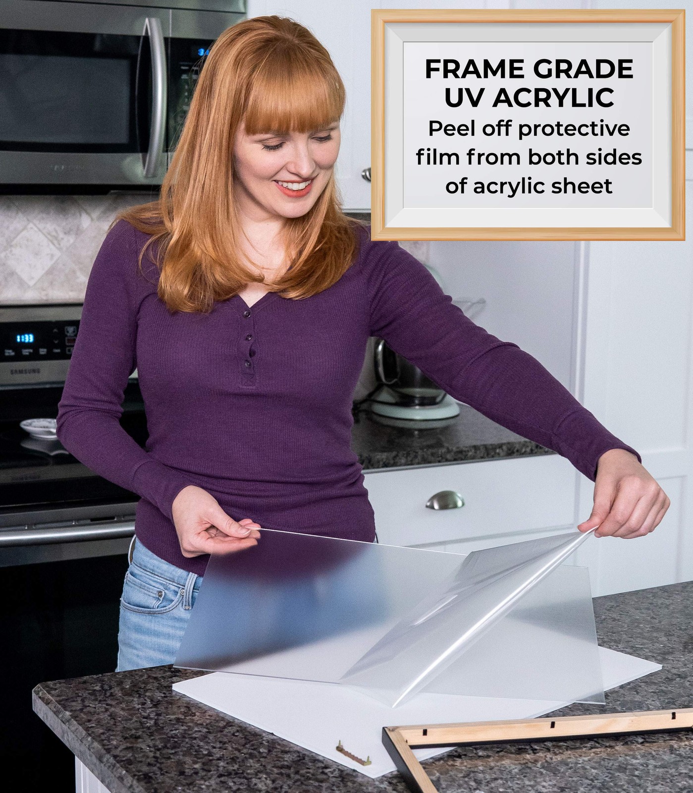11×22 Frame Mahogany With White Picture Mat For 11×22 Photo – Mahogany 13×24 Fra