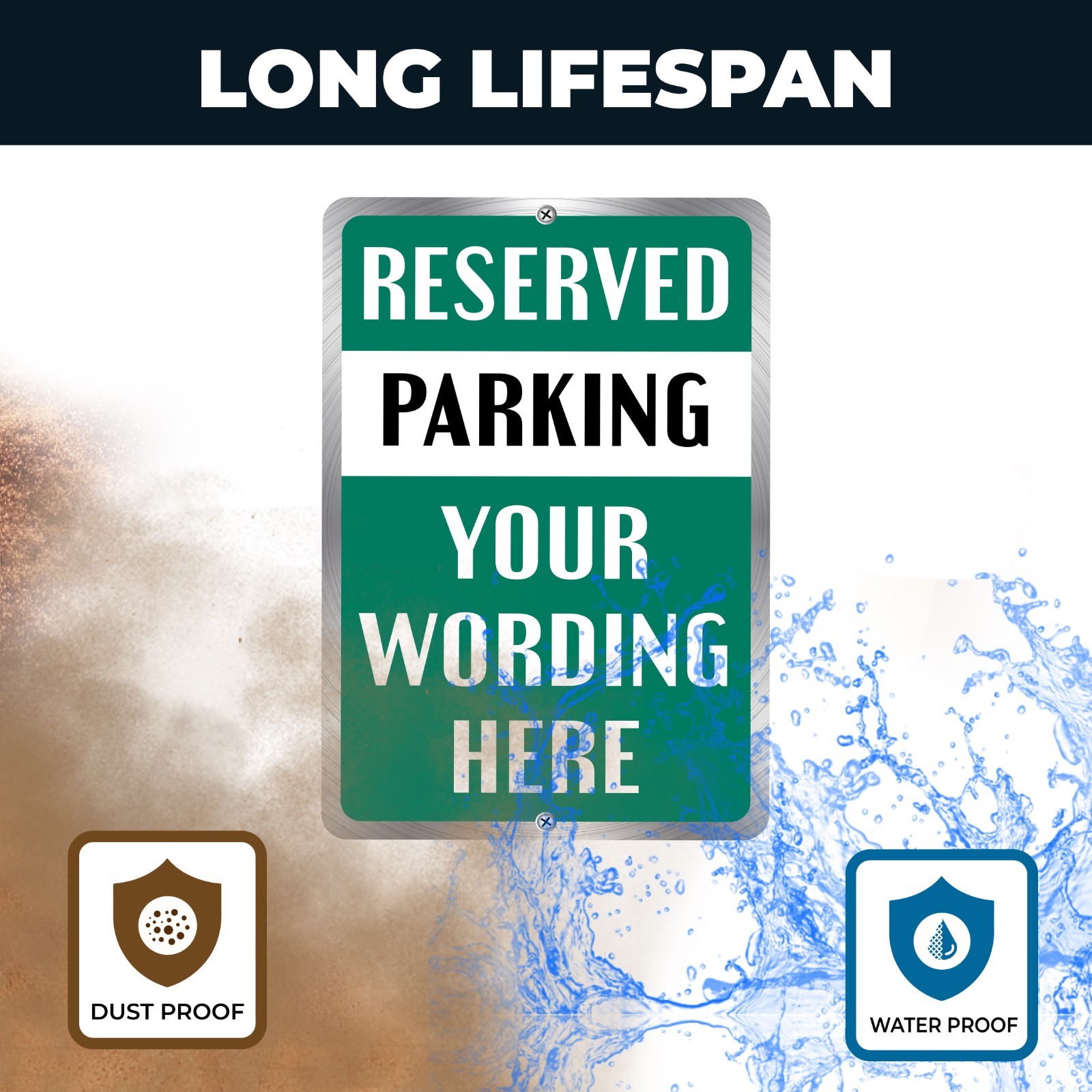 Customized With Your Parking Text New Personalized Aluminum Metal Sign 8 x 12″
